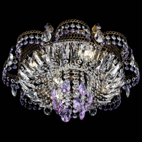 Люстра Камея №4 под бронзу фиолетовая в Кирове Гусь Хрустальный
