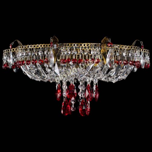 Люстра Камея №4 под бронзу красная в Кирове Гусь Хрустальный