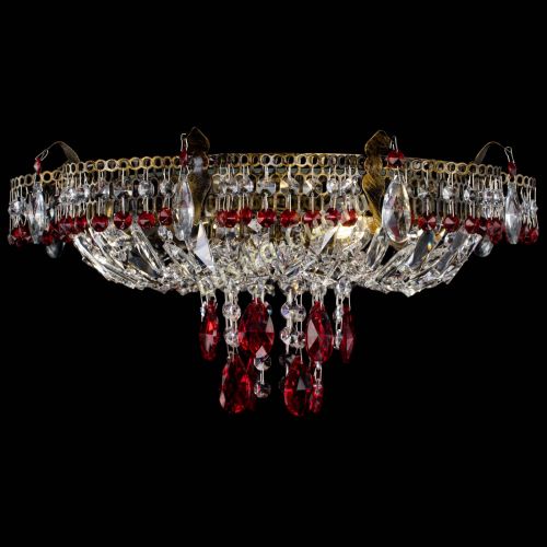 Люстра Камея №4 под бронзу красная в Кирове Гусь Хрустальный