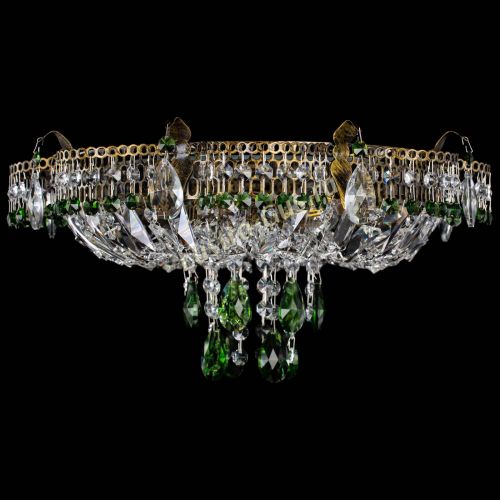 Люстра Камея №4 под бронзу зеленая в Кирове Гусь Хрустальный