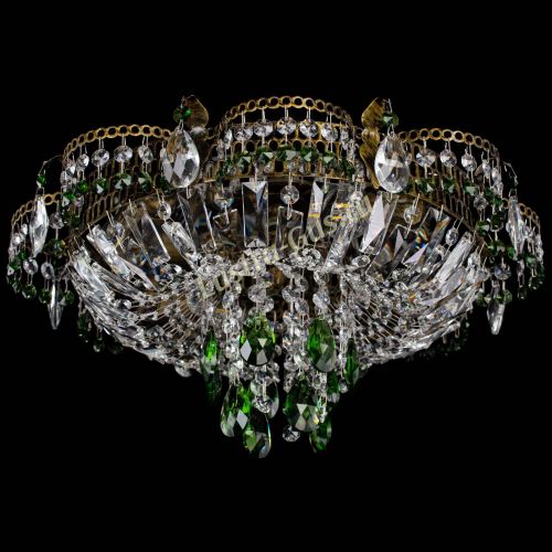 Люстра Камея №4 под бронзу зеленая в Кирове Гусь Хрустальный