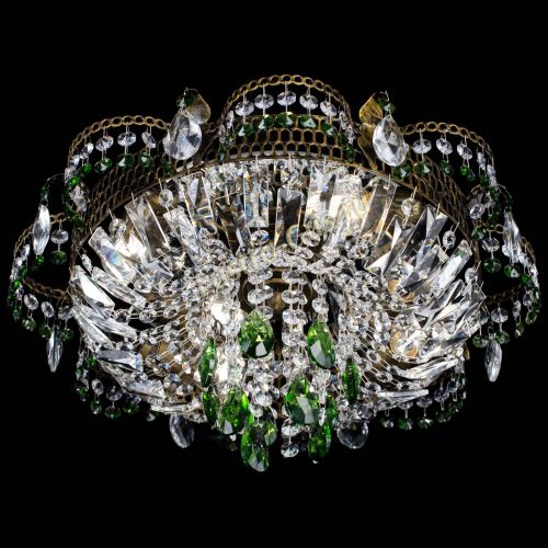 Люстра Камея №4 под бронзу зеленая в Кирове Гусь Хрустальный