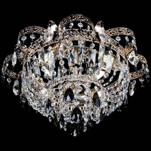 Люстра Камея Флора №4 черная в Кирове Гусь Хрустальный