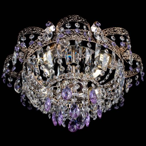 Люстра Камея Флора №4 фиолетовая в Кирове Гусь Хрустальный