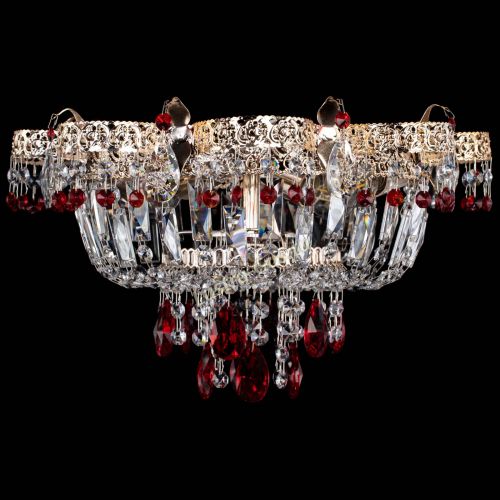 Люстра Камея Флора №4 красная в Кирове Гусь Хрустальный