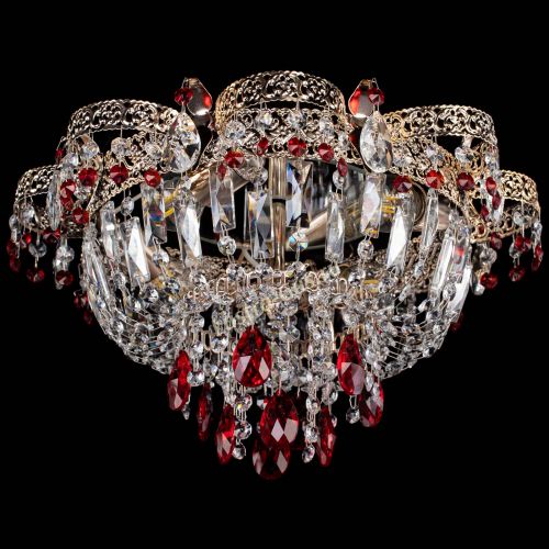 Люстра Камея Флора №4 красная в Кирове Гусь Хрустальный