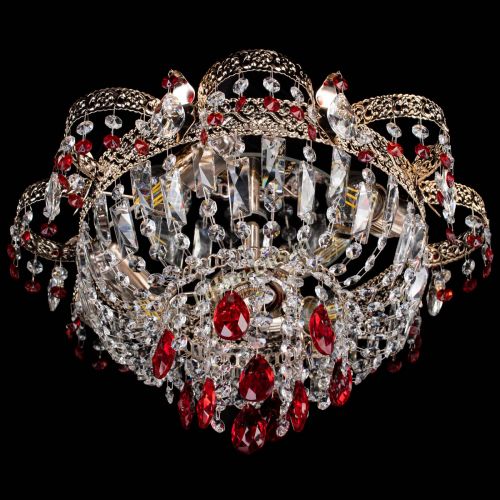 Люстра Камея Флора №4 красная в Кирове Гусь Хрустальный