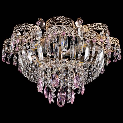 Люстра Камея Флора №4 розовая в Кирове Гусь Хрустальный