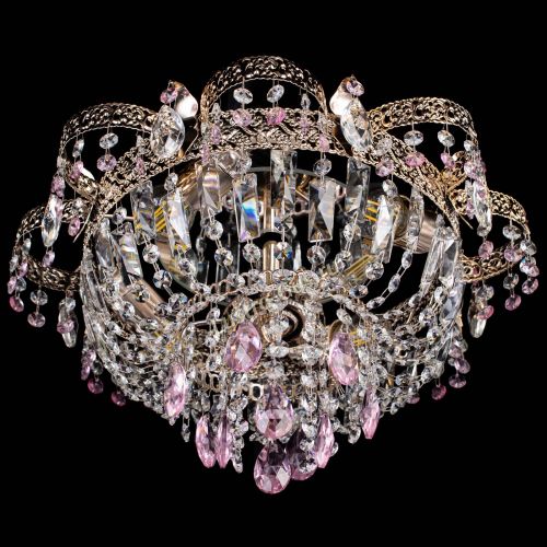 Люстра Камея Флора №4 розовая в Кирове Гусь Хрустальный