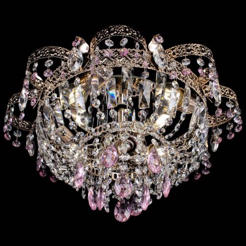 Люстра Камея Флора №4 розовая в Кирове Гусь Хрустальный