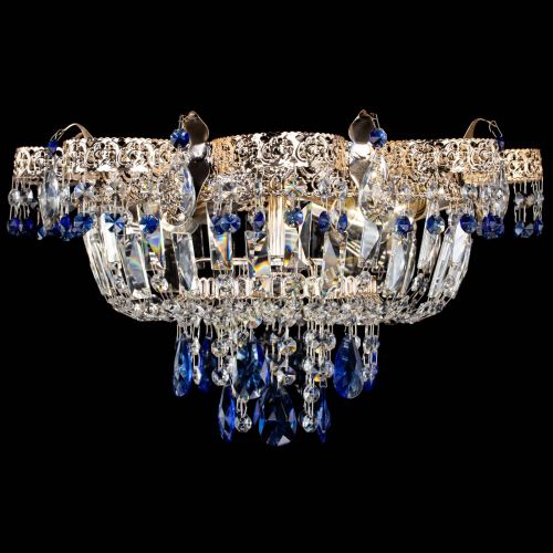 Люстра Камея Флора №4 синяя в Кирове Гусь Хрустальный