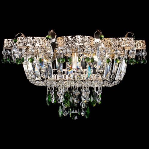 Люстра Камея Флора №4 зеленая в Кирове Гусь Хрустальный