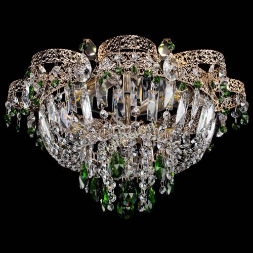 Люстра Камея Флора №4 зеленая в Кирове Гусь Хрустальный