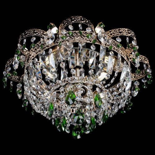 Люстра Камея Флора №4 зеленая в Кирове Гусь Хрустальный