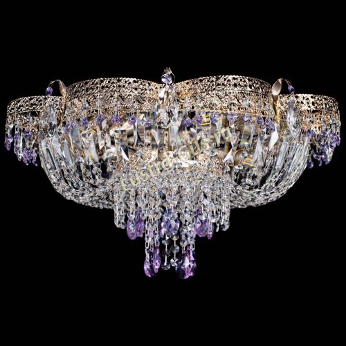 Люстра Камея Флора Журавлик №6 фиолетовая в Кирове Гусь Хрустальный