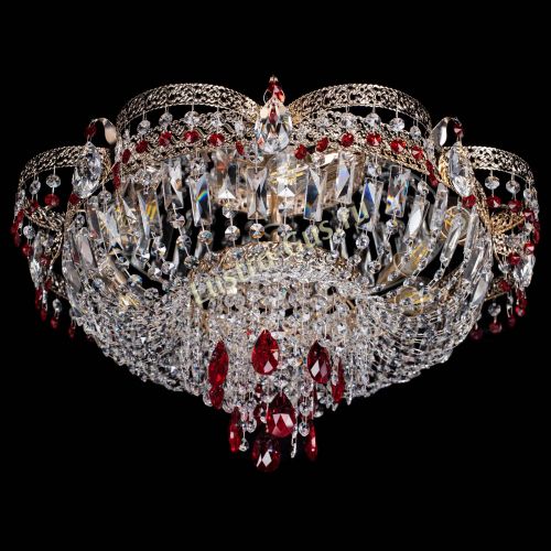 Люстра Камея Флора Журавлик №6 красная в Кирове Гусь Хрустальный