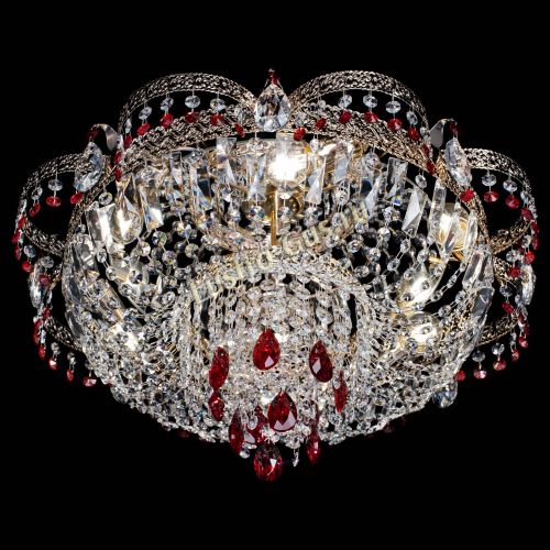 Люстра Камея Флора Журавлик №6 красная в Кирове Гусь Хрустальный