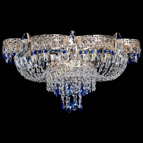 Люстра Камея Флора Журавлик №6 синяя в Кирове Гусь Хрустальный