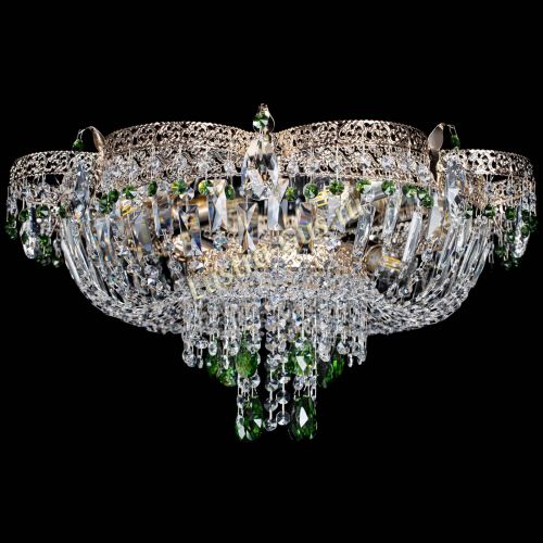 Люстра Камея Флора Журавлик №6 зеленая в Кирове Гусь Хрустальный