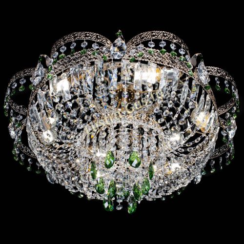 Люстра Камея Флора Журавлик №6 зеленая в Кирове Гусь Хрустальный