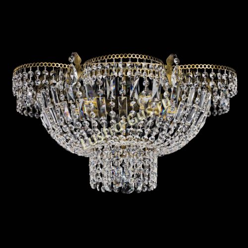 Люстра Камея №1 под бронзу прямая в Кирове Гусь Хрустальный