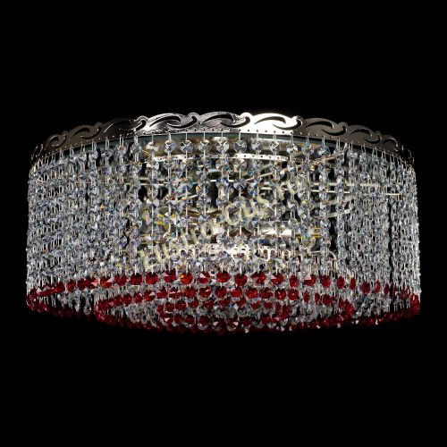 Люстра Капель оптикон №2 красная в Кирове Гусь Хрустальный