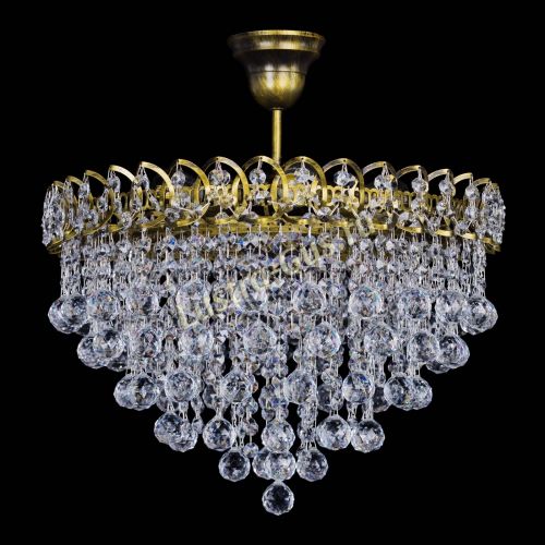 Люстра Капель Пирамида Шар 30 с подвесом под бронзу в Кирове Гусь Хрустальный