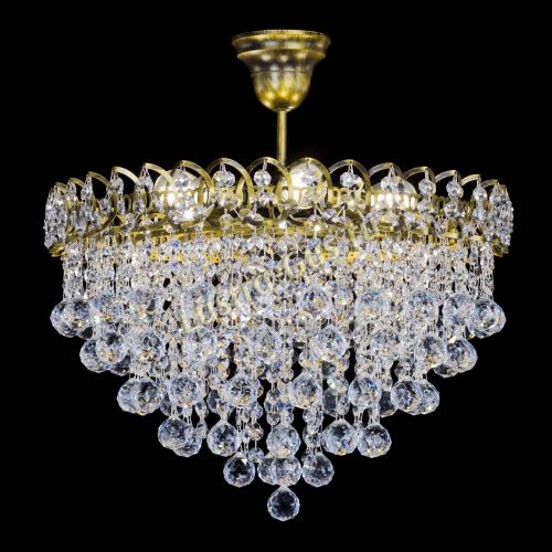 Люстра Капель Пирамида Шар 30 с подвесом под бронзу в Кирове Гусь Хрустальный