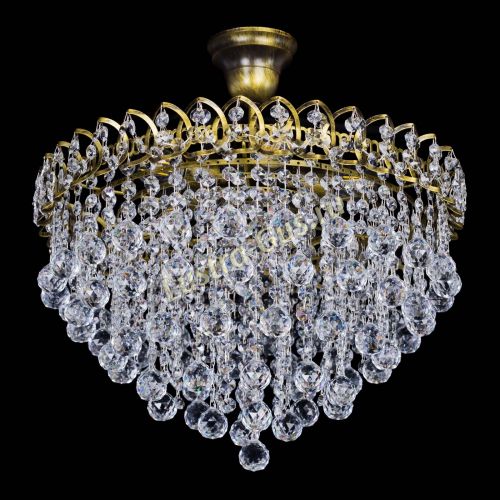 Люстра Капель Пирамида Шар 30 с подвесом под бронзу в Кирове Гусь Хрустальный