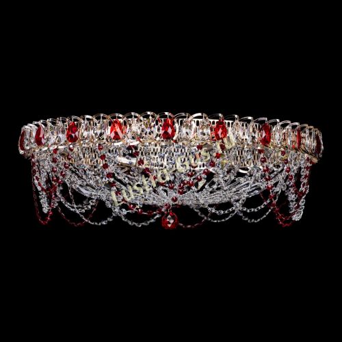 Люстра Каскад Ажур 700 мм красный в Кирове Гусь Хрустальный