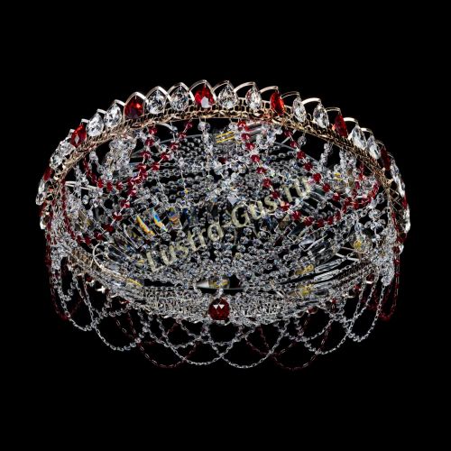 Люстра Каскад Ажур 700 мм красный в Кирове Гусь Хрустальный