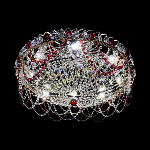 Люстра Каскад Ажур 700 мм красный в Кирове Гусь Хрустальный