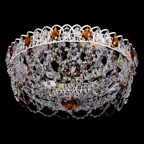 Люстра Каскад Ажур Чайная белая в Кирове Гусь Хрустальный