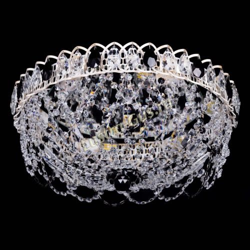 Люстра Каскад Ажур Черная белая в Кирове Гусь Хрустальный