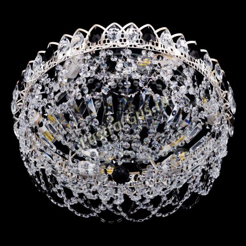 Люстра Каскад Ажур Черная белая в Кирове Гусь Хрустальный