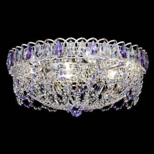 Люстра Каскад Ажур Фиолетовая белая в Кирове Гусь Хрустальный