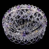 Люстра Каскад Ажур Фиолетовая белая в Кирове