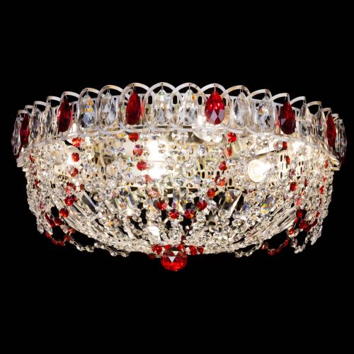 Люстра Каскад Ажур Красная белая в Кирове Гусь Хрустальный