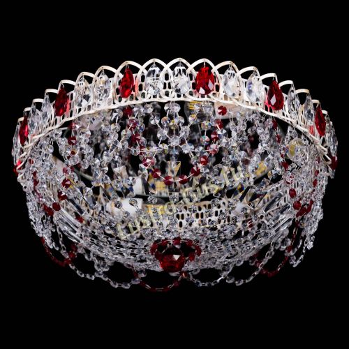Люстра Каскад Ажур Красная белая в Кирове Гусь Хрустальный