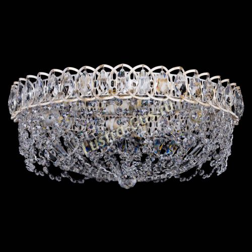 Люстра Каскад Ажур белая в Кирове Гусь Хрустальный