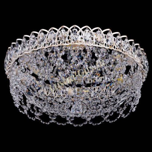 Люстра Каскад Ажур белая в Кирове Гусь Хрустальный