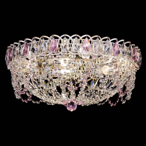 Люстра Каскад Ажур Розовая белая в Кирове Гусь Хрустальный