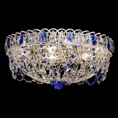 Люстра Каскад Ажур Синяя белая в Кирове Гусь Хрустальный