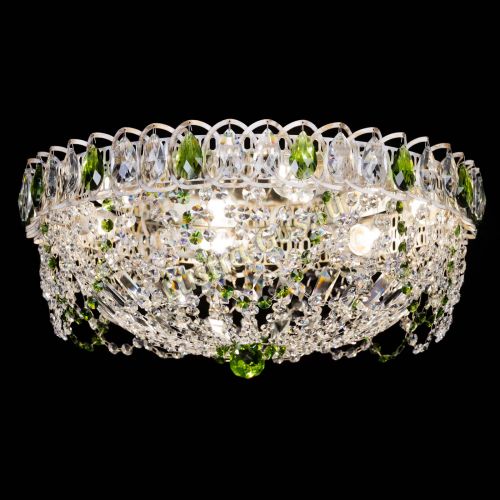 Люстра Каскад Ажур Зеленая белая в Кирове Гусь Хрустальный