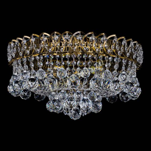 Люстра Каскад шар под бронзу в Кирове Гусь Хрустальный