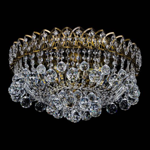 Люстра Каскад шар под бронзу в Кирове Гусь Хрустальный