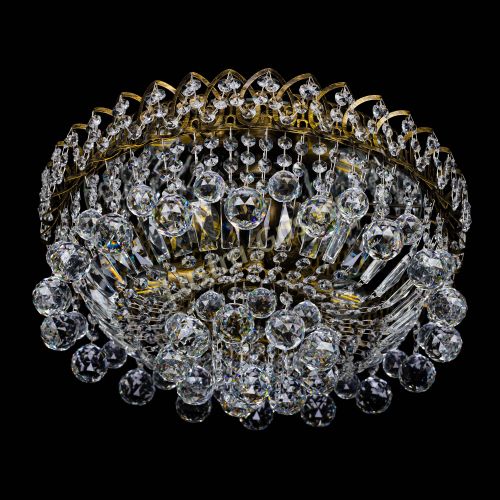 Люстра Каскад шар под бронзу в Кирове Гусь Хрустальный