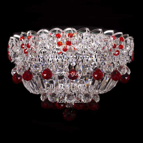 Люстра Катерина шар красная в Кирове Гусь Хрустальный