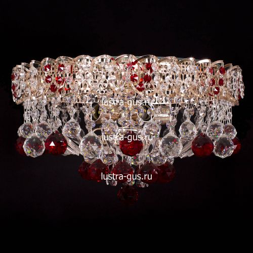 Люстра Катерина шар красная в Кирове Гусь Хрустальный
