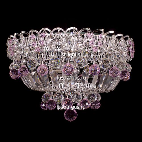 Люстра Катерина шар розовая в Кирове Гусь Хрустальный
